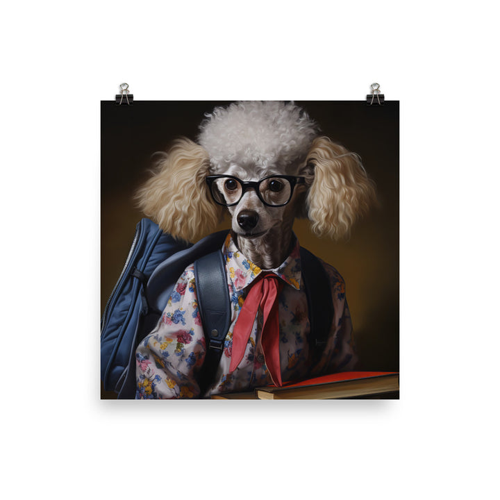 Poodle Student Photo paper poster - PosterfyAI.com