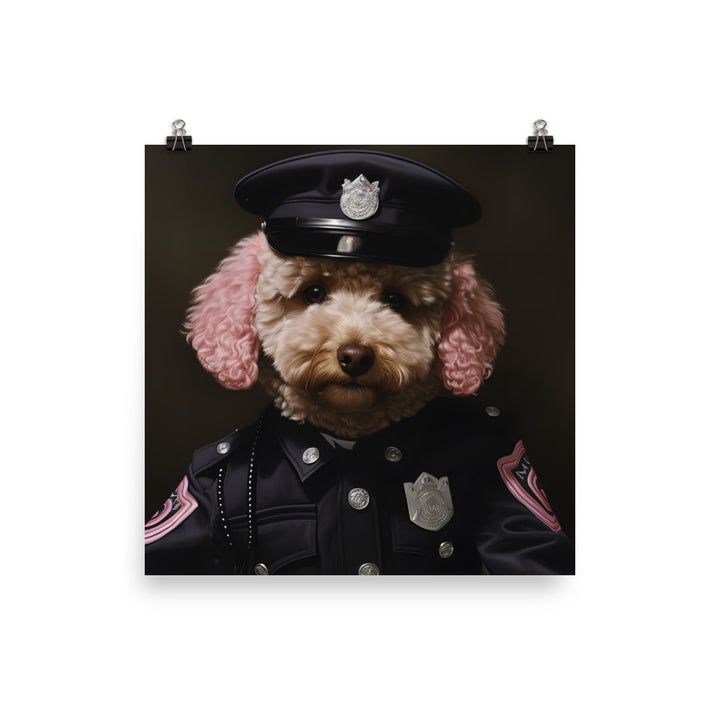 Poodle Security Officer Photo paper poster - PosterfyAI.com