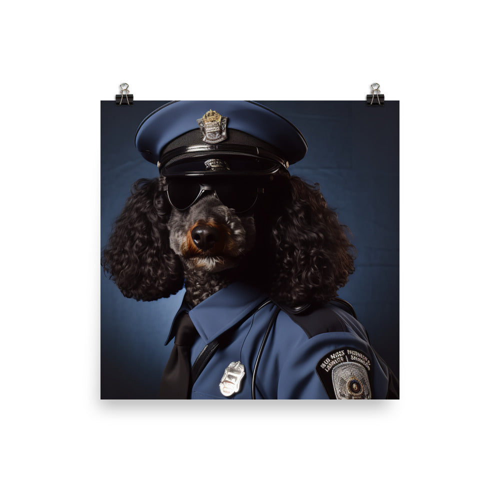 Poodle Security Officer Photo paper poster - PosterfyAI.com