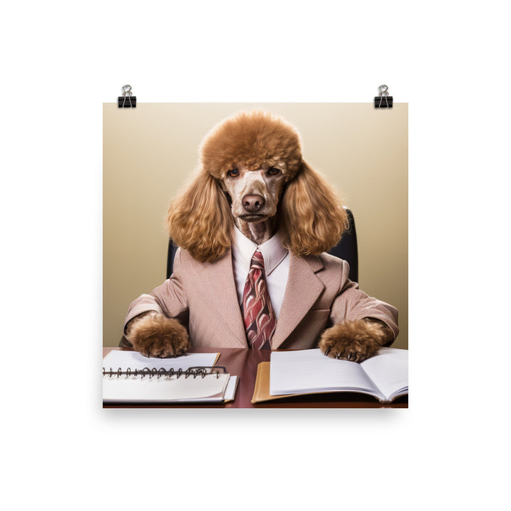 Poodle Sales Consultant Photo paper poster - PosterfyAI.com