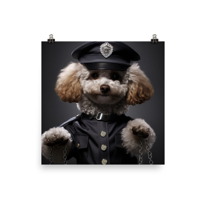 Poodle Prison Officer Photo paper poster - PosterfyAI.com