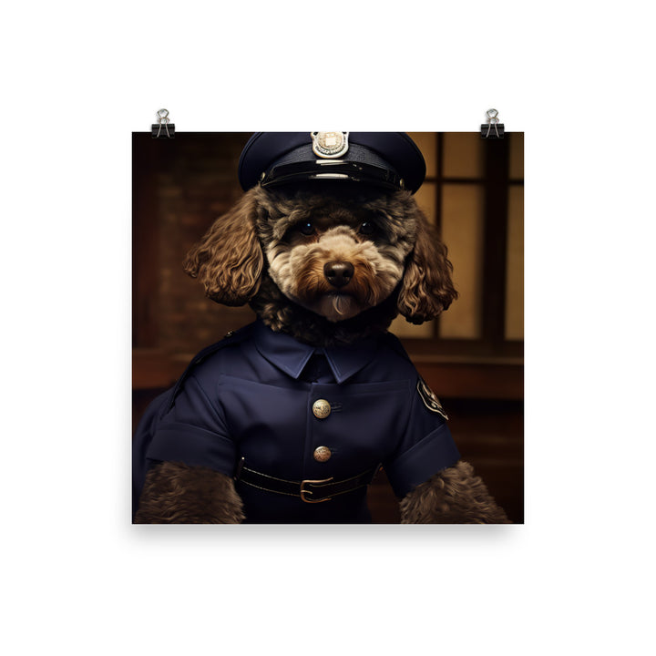 Poodle Prison Officer Photo paper poster - PosterfyAI.com