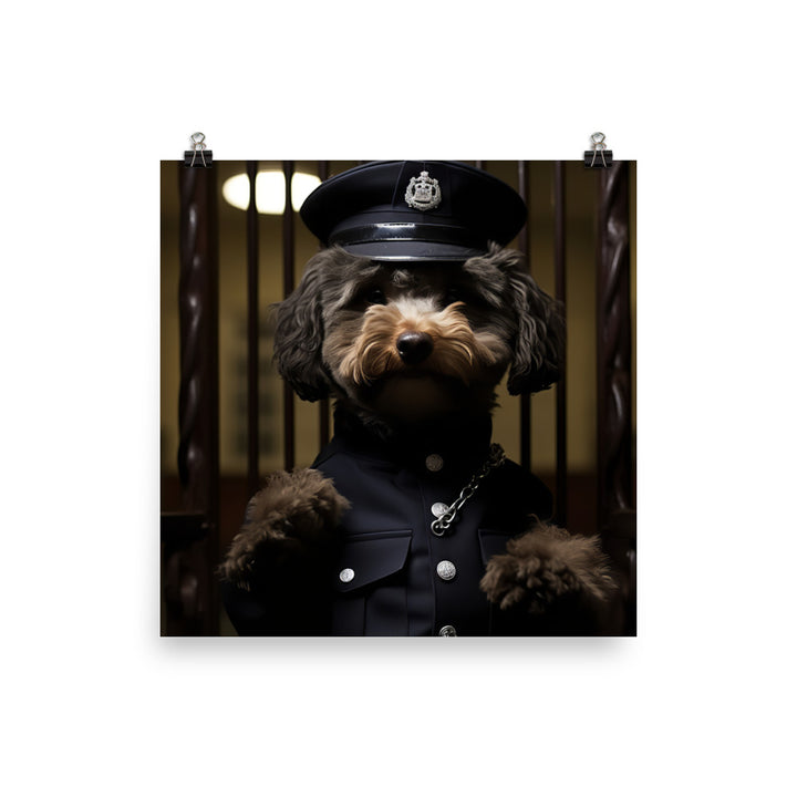 Poodle Prison Officer Photo paper poster - PosterfyAI.com