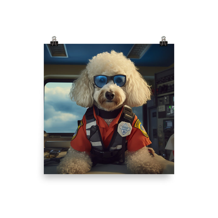 Poodle Paramedic Photo paper poster - PosterfyAI.com