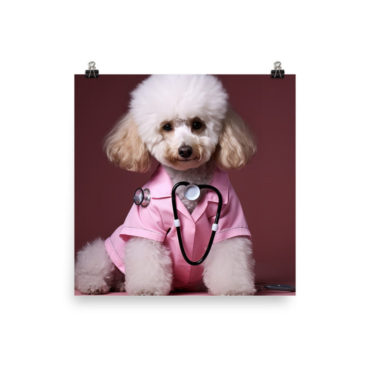 Poodle Nurse Photo paper poster - PosterfyAI.com