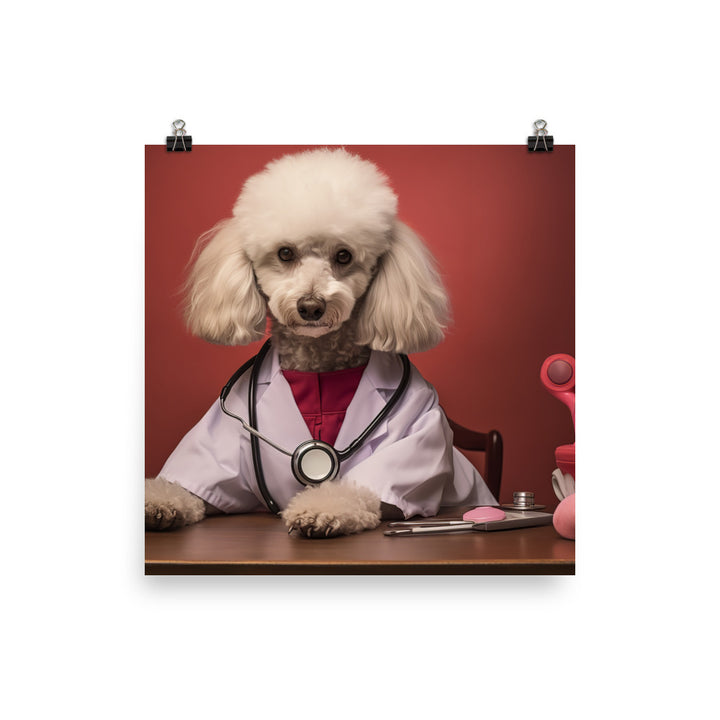 Poodle Nurse Photo paper poster - PosterfyAI.com