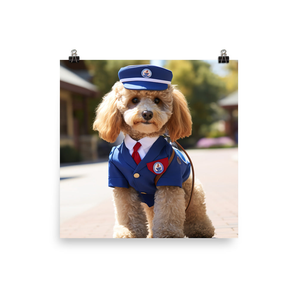 Poodle Mail Carrier Photo paper poster - PosterfyAI.com