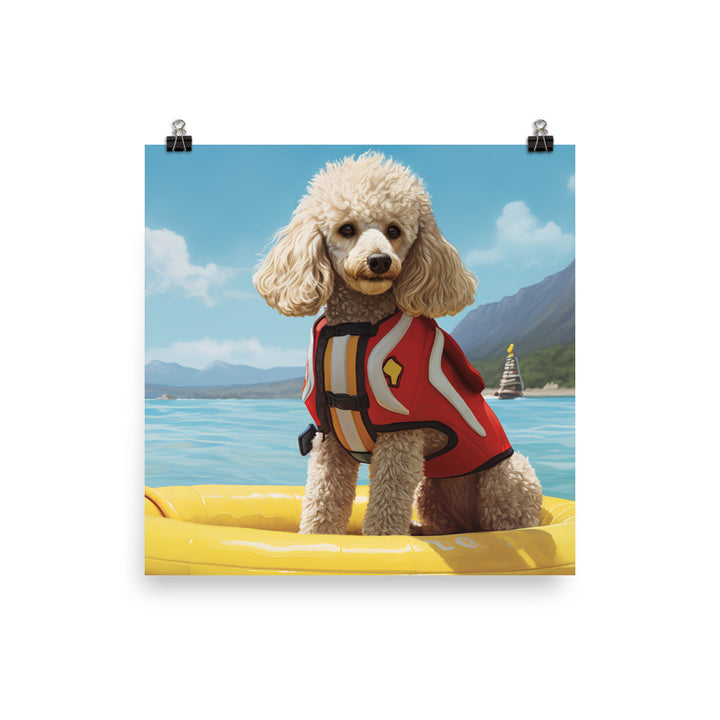 Poodle Lifeguard Photo paper poster - PosterfyAI.com