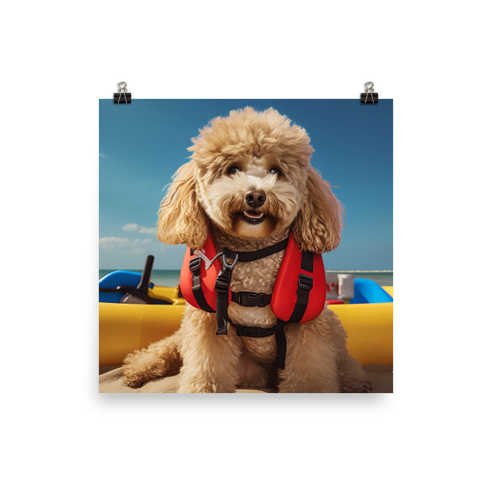 Poodle Lifeguard Photo paper poster - PosterfyAI.com