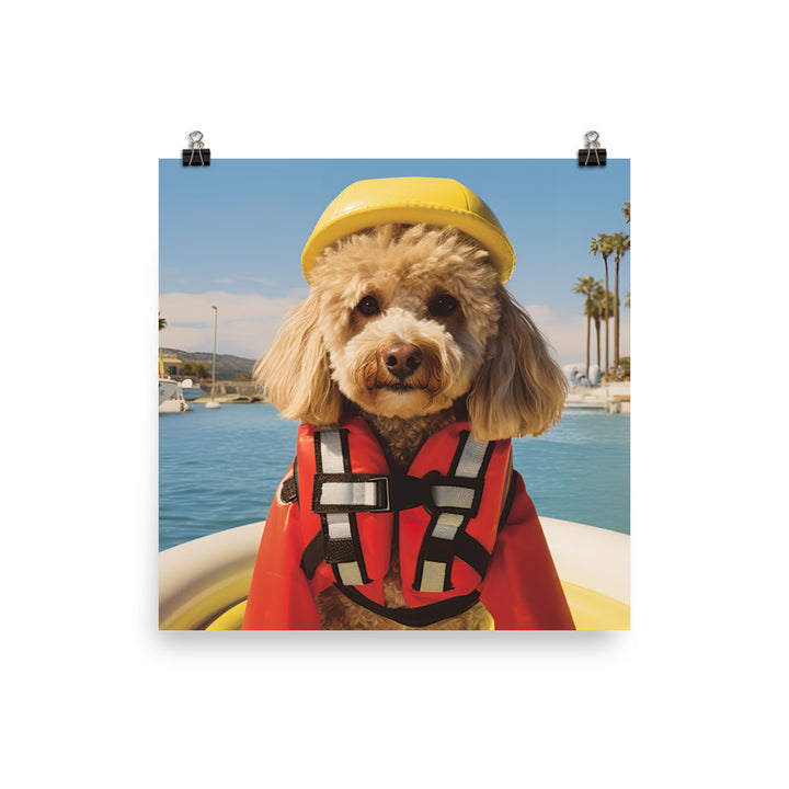 Poodle Lifeguard Photo paper poster - PosterfyAI.com