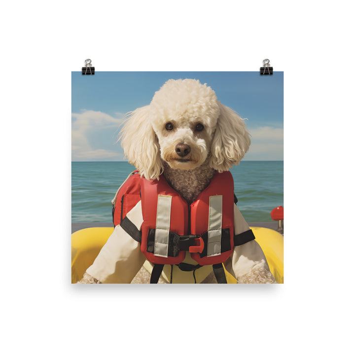 Poodle Lifeguard Photo paper poster - PosterfyAI.com