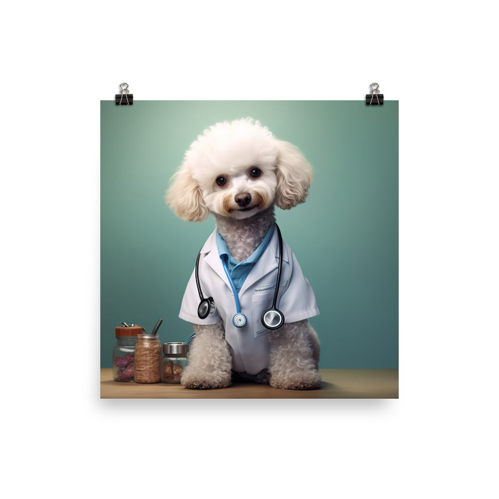 Poodle Doctor Photo paper poster - PosterfyAI.com