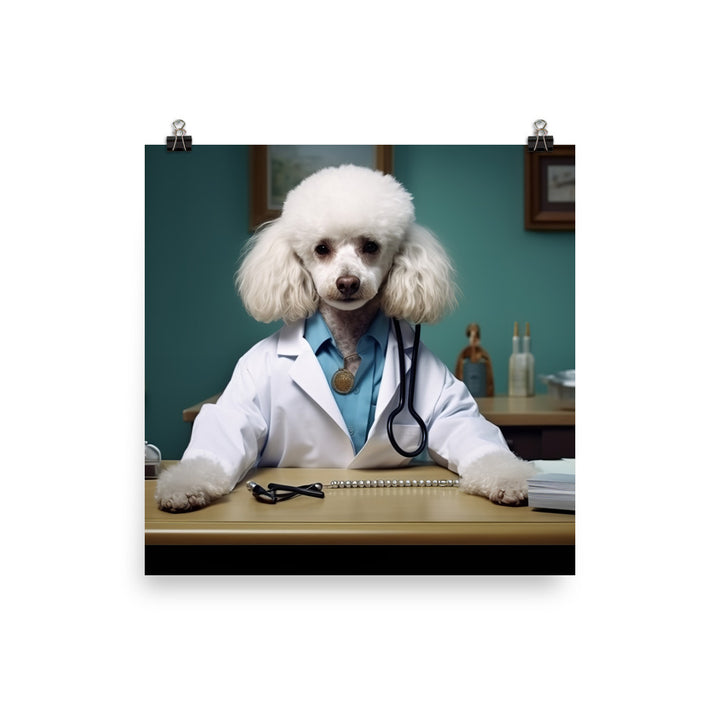 Poodle Doctor Photo paper poster - PosterfyAI.com