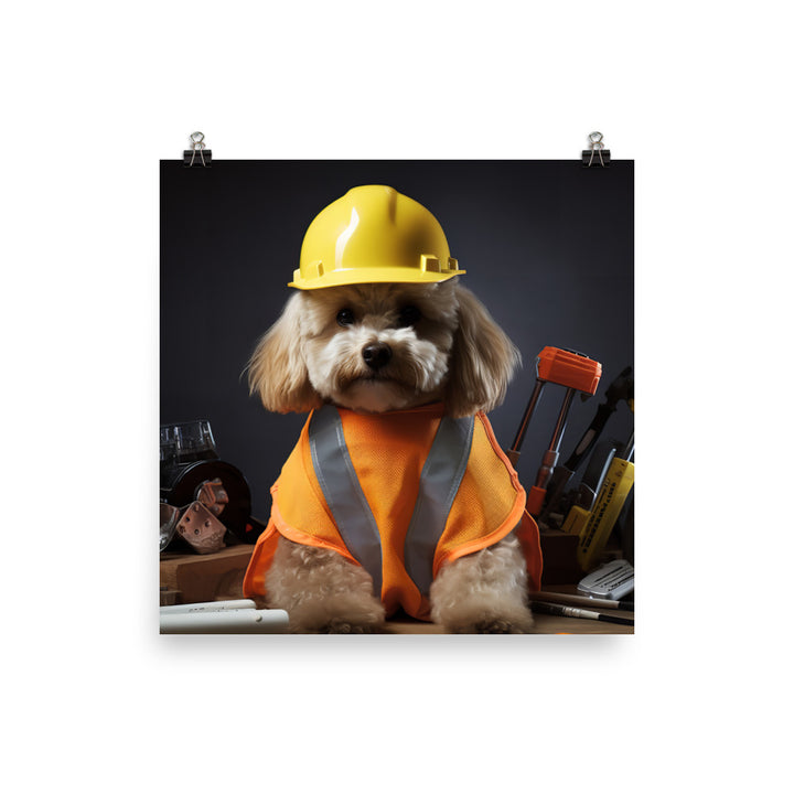 Poodle Contractor Photo paper poster - PosterfyAI.com