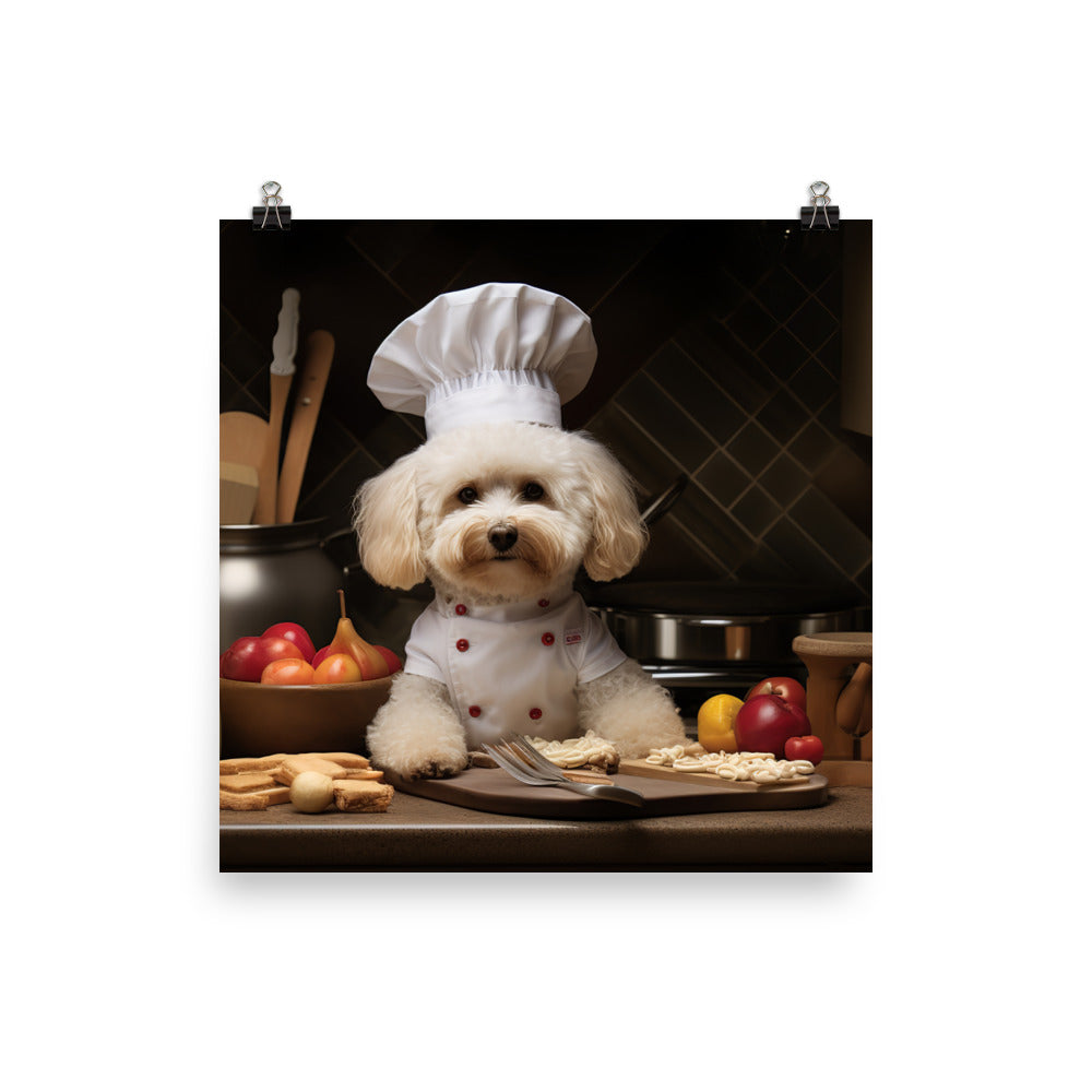 Poodle Chef Photo paper poster - PosterfyAI.com