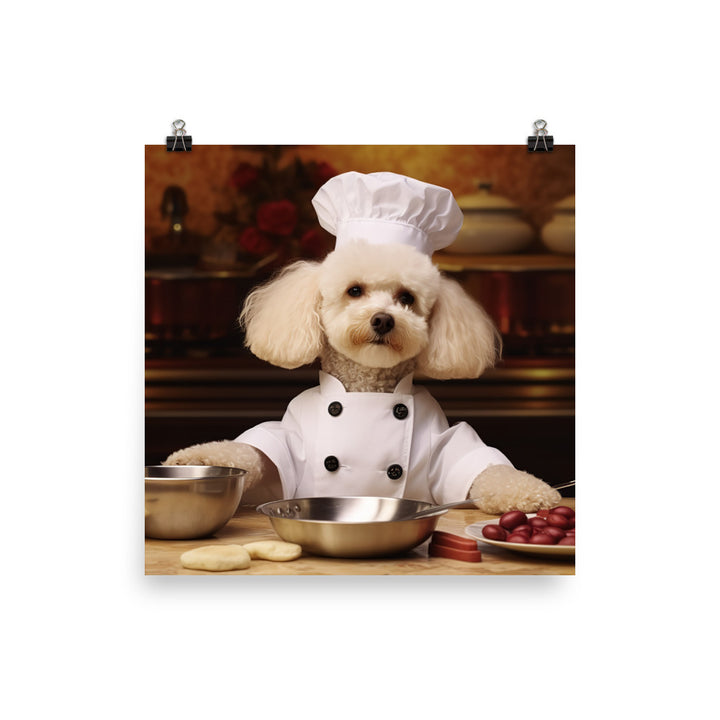 Poodle Chef Photo paper poster - PosterfyAI.com