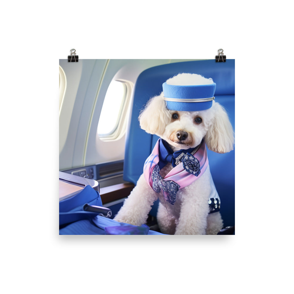 Poodle Cabin Crew Photo paper poster - PosterfyAI.com