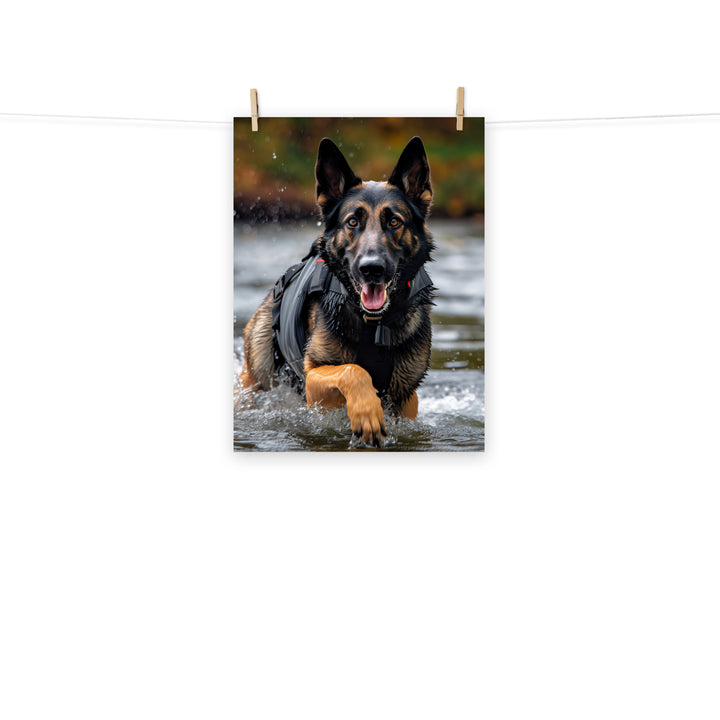 German Shepherd Photo paper poster - PosterfyAI.com