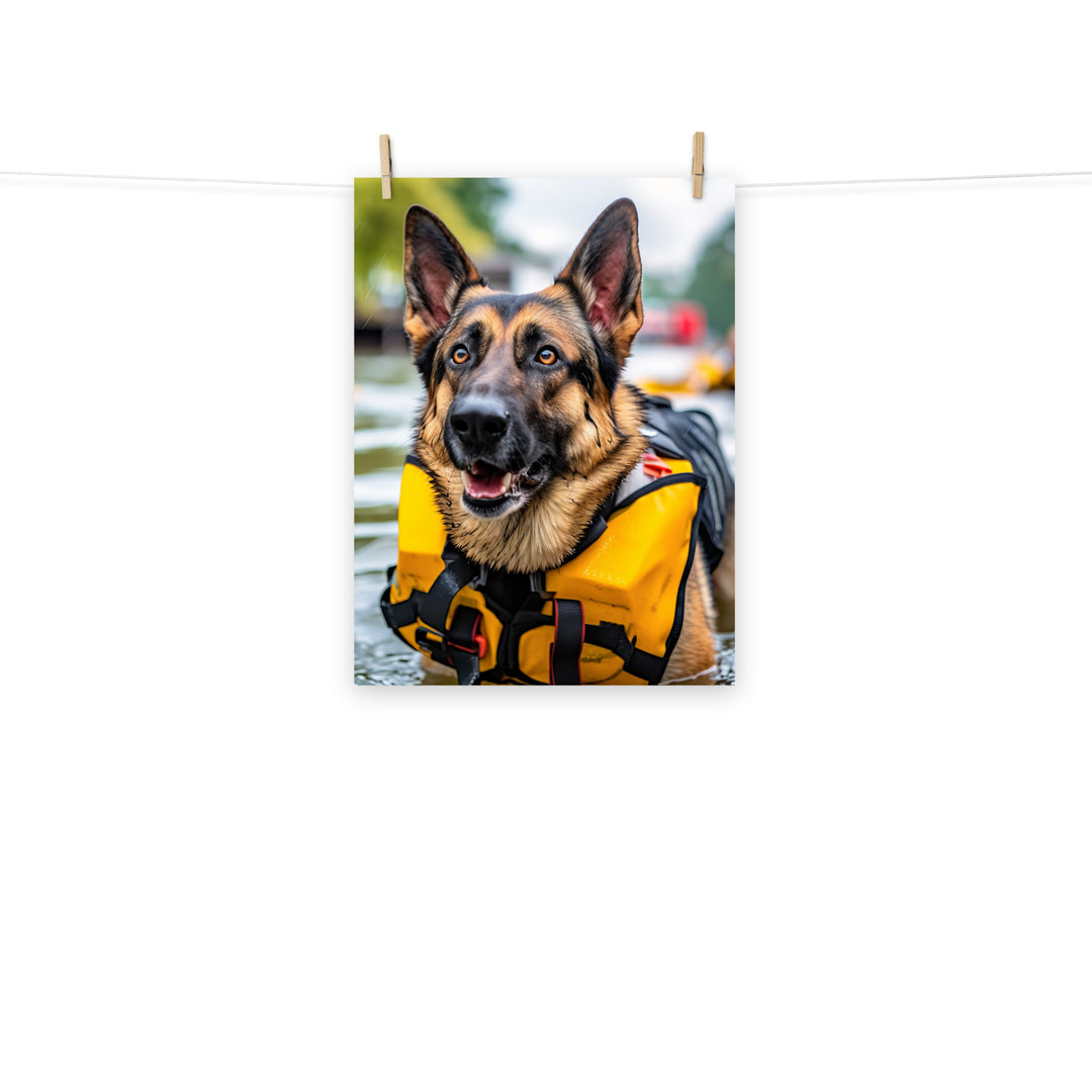 German Shepherd Photo paper poster - PosterfyAI.com