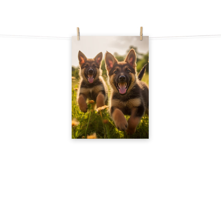 German Shepherd Photo paper poster - PosterfyAI.com