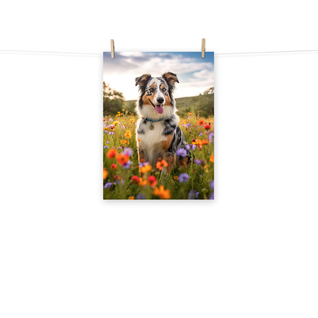 Australian Shepherd Photo paper poster - PosterfyAI.com