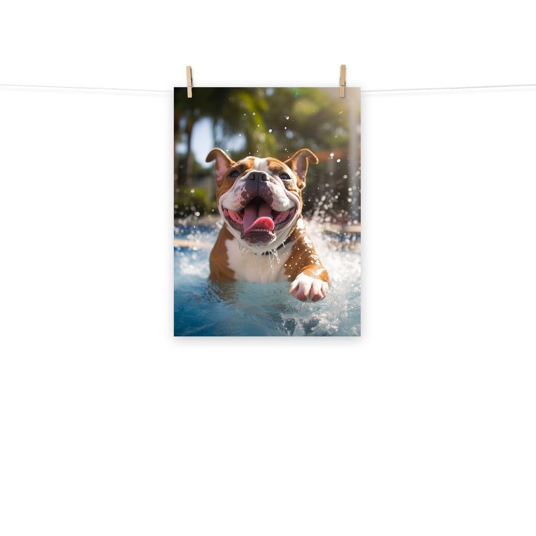 Bulldog Photo paper poster - PosterfyAI.com