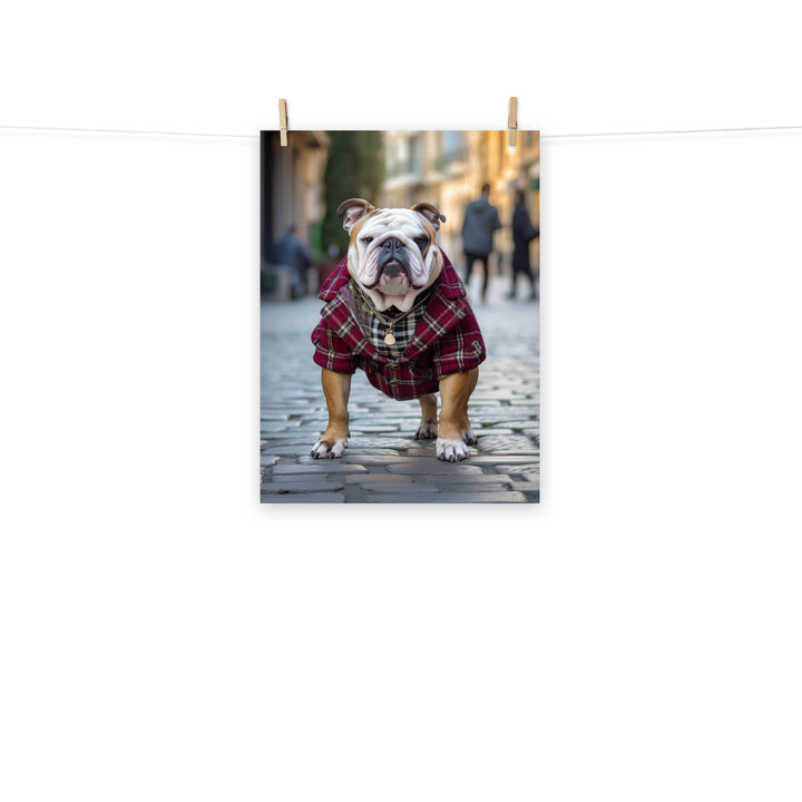 Bulldog Photo paper poster - PosterfyAI.com