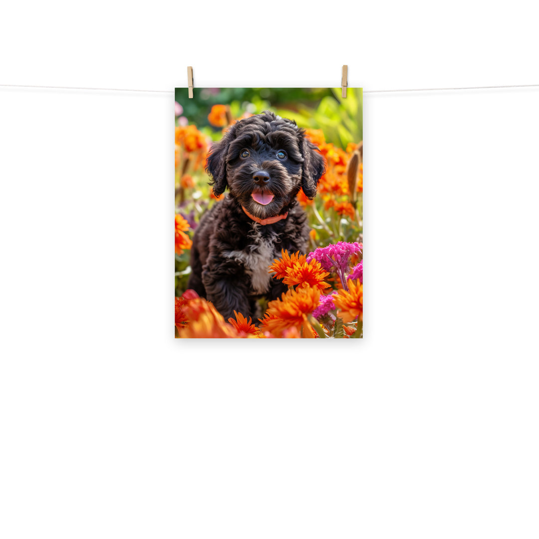 Portuguese Water Dog Photo paper poster - PosterfyAI.com