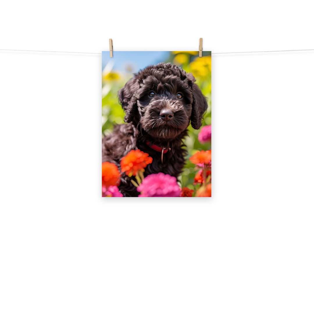 Portuguese Water Dog Photo paper poster - PosterfyAI.com