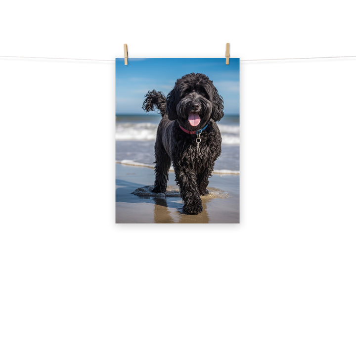 Portuguese Water Dog Photo paper poster - PosterfyAI.com