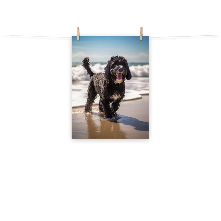 Portuguese Water Dog Photo paper poster - PosterfyAI.com