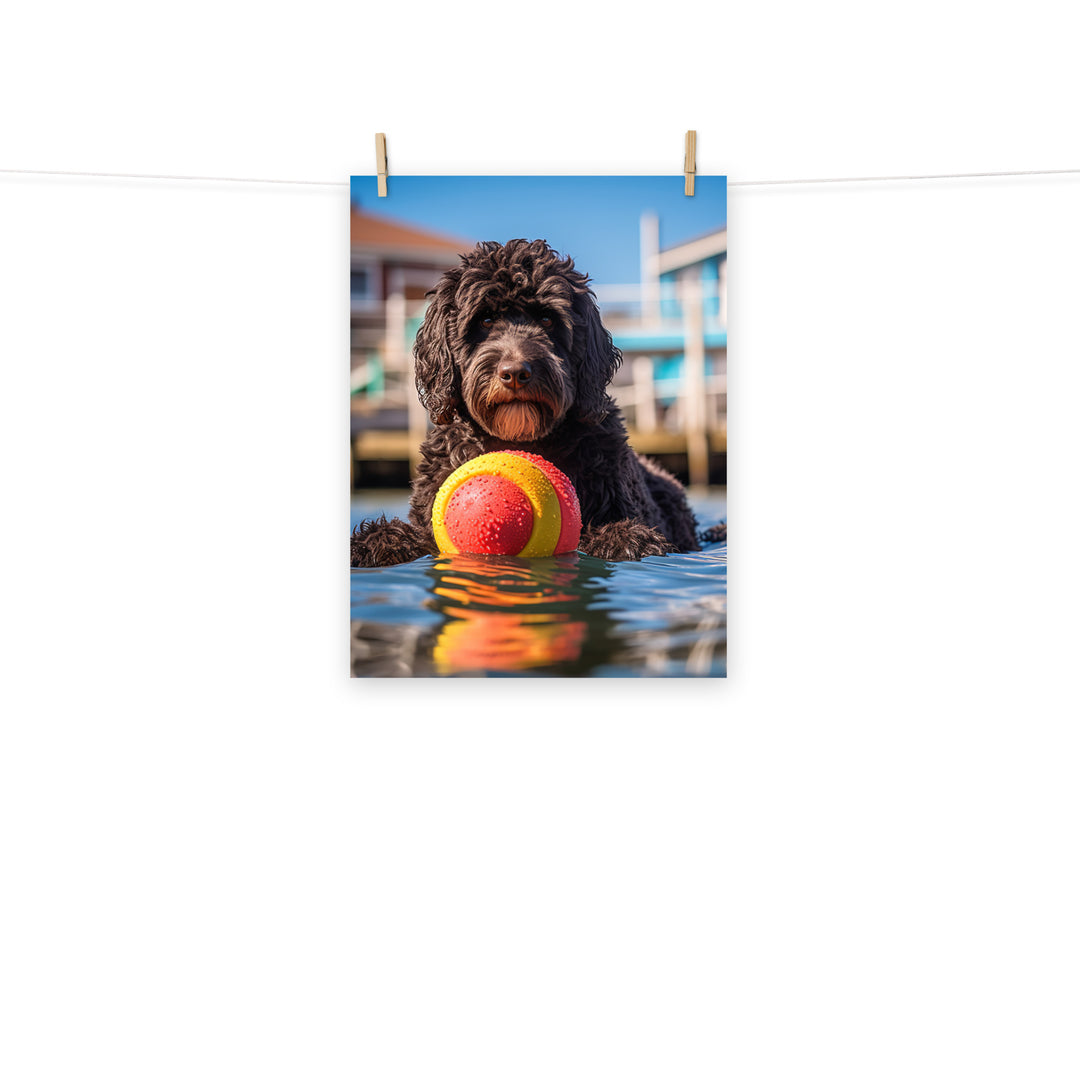 Portuguese Water Dog Photo paper poster - PosterfyAI.com