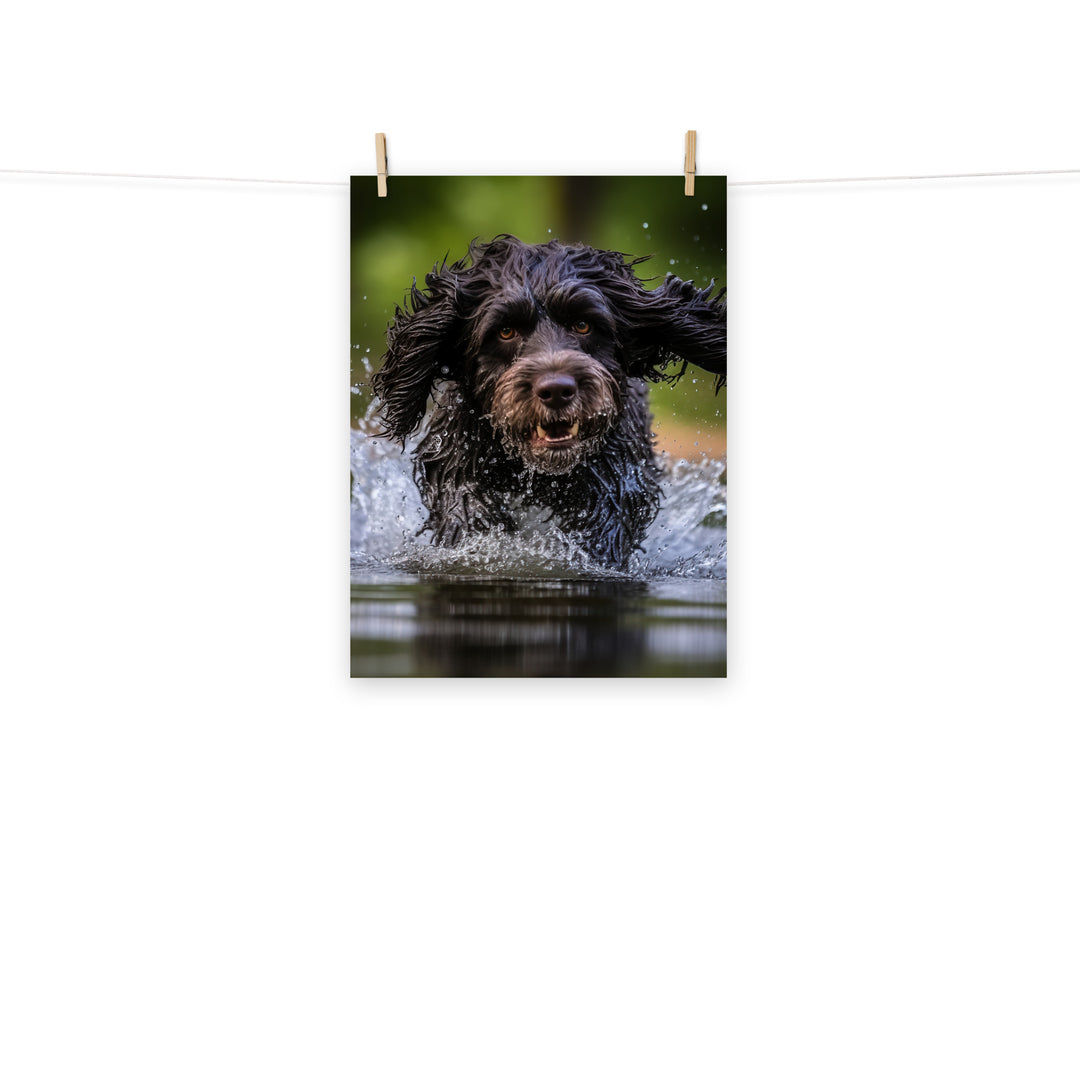 Portuguese Water Dog Photo paper poster - PosterfyAI.com