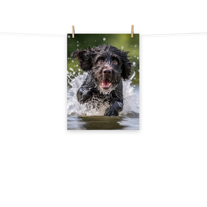 Portuguese Water Dog Photo paper poster - PosterfyAI.com