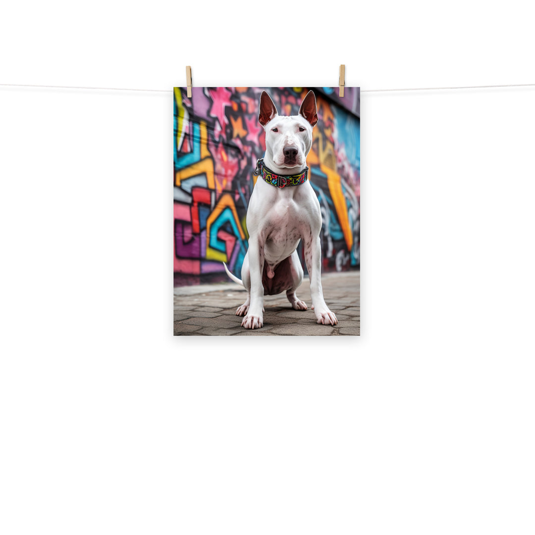 Bull Terrier Photo paper poster - PosterfyAI.com