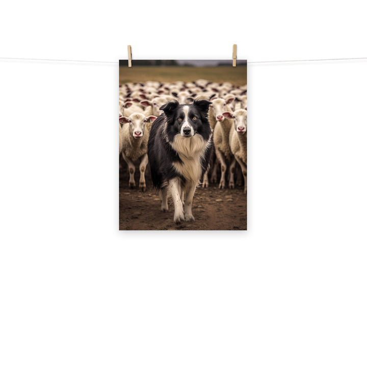 Border Collie Photo paper poster - PosterfyAI.com