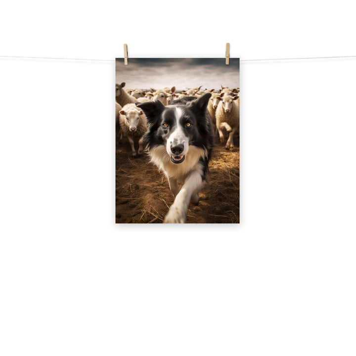 Border Collie Photo paper poster - PosterfyAI.com