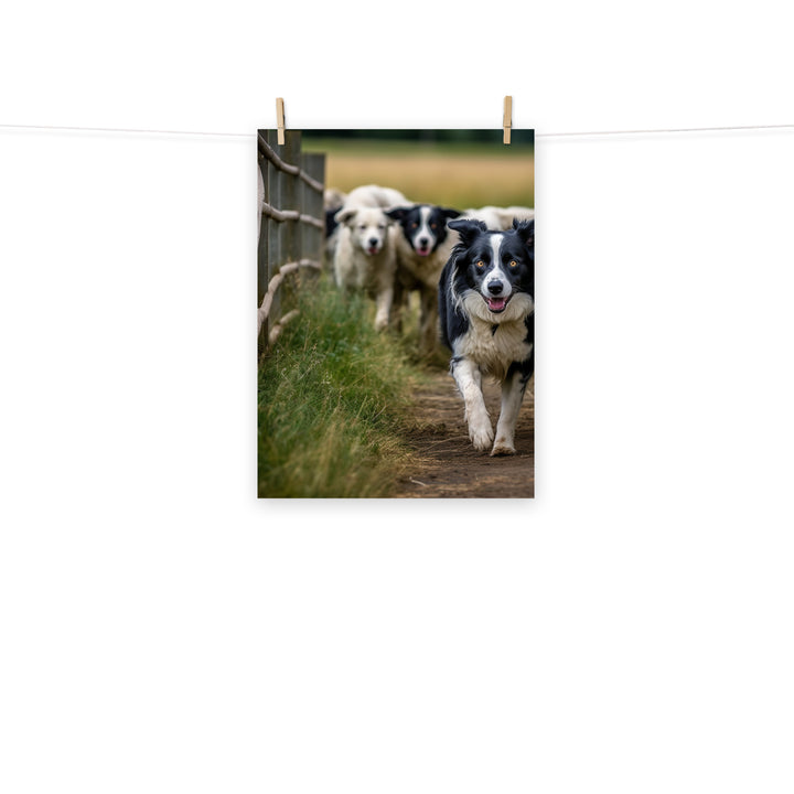 Border Collie Photo paper poster - PosterfyAI.com