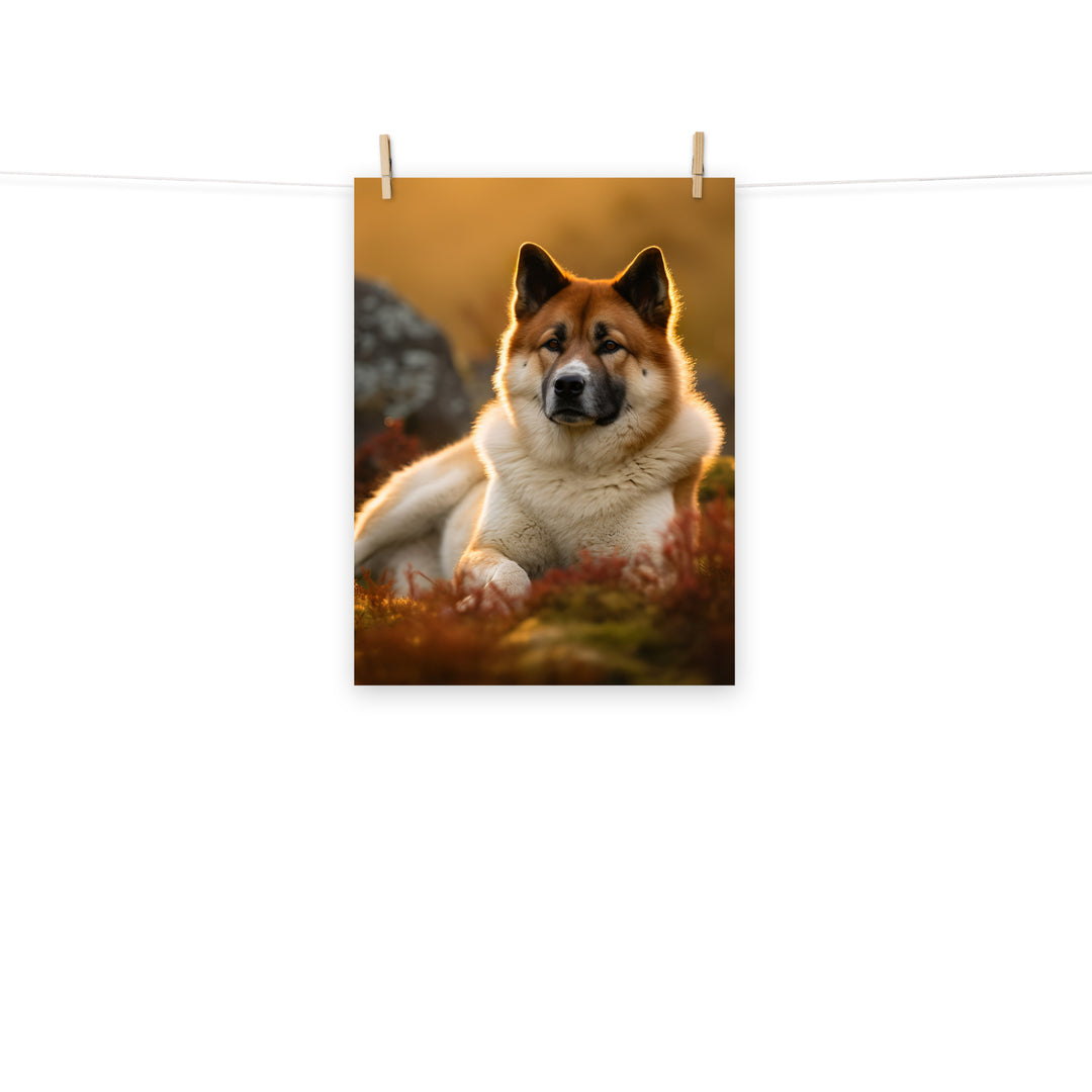 Akita Photo paper poster - PosterfyAI.com