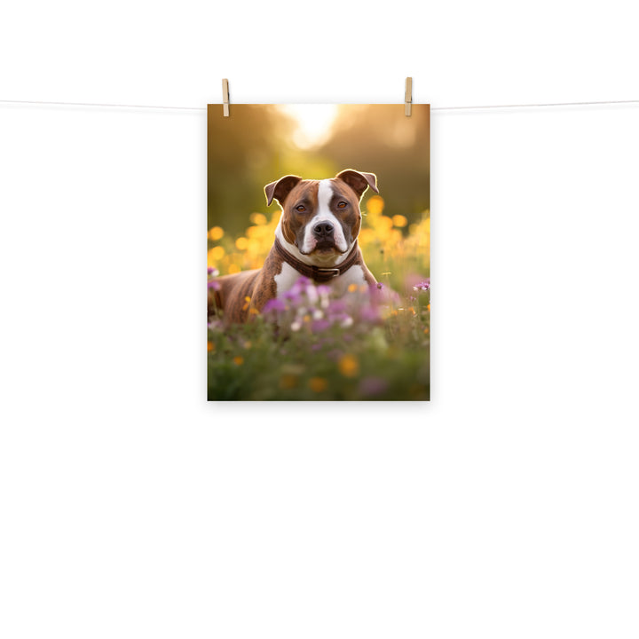 American Staffordshire Terrier Photo paper poster - PosterfyAI.com