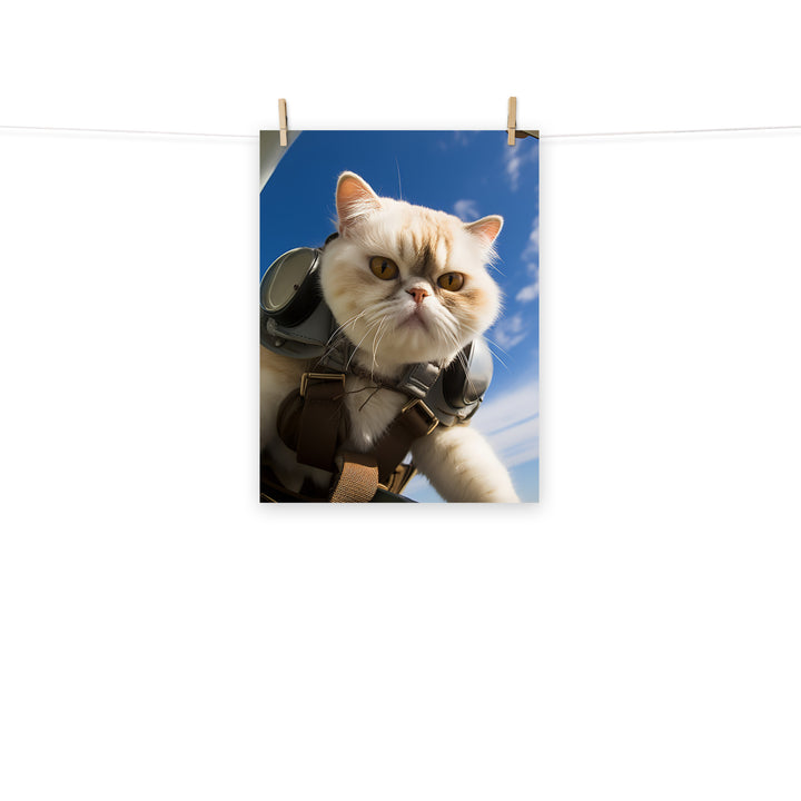 Exotic Shorthair Pilot Photo paper poster - PosterfyAI.com