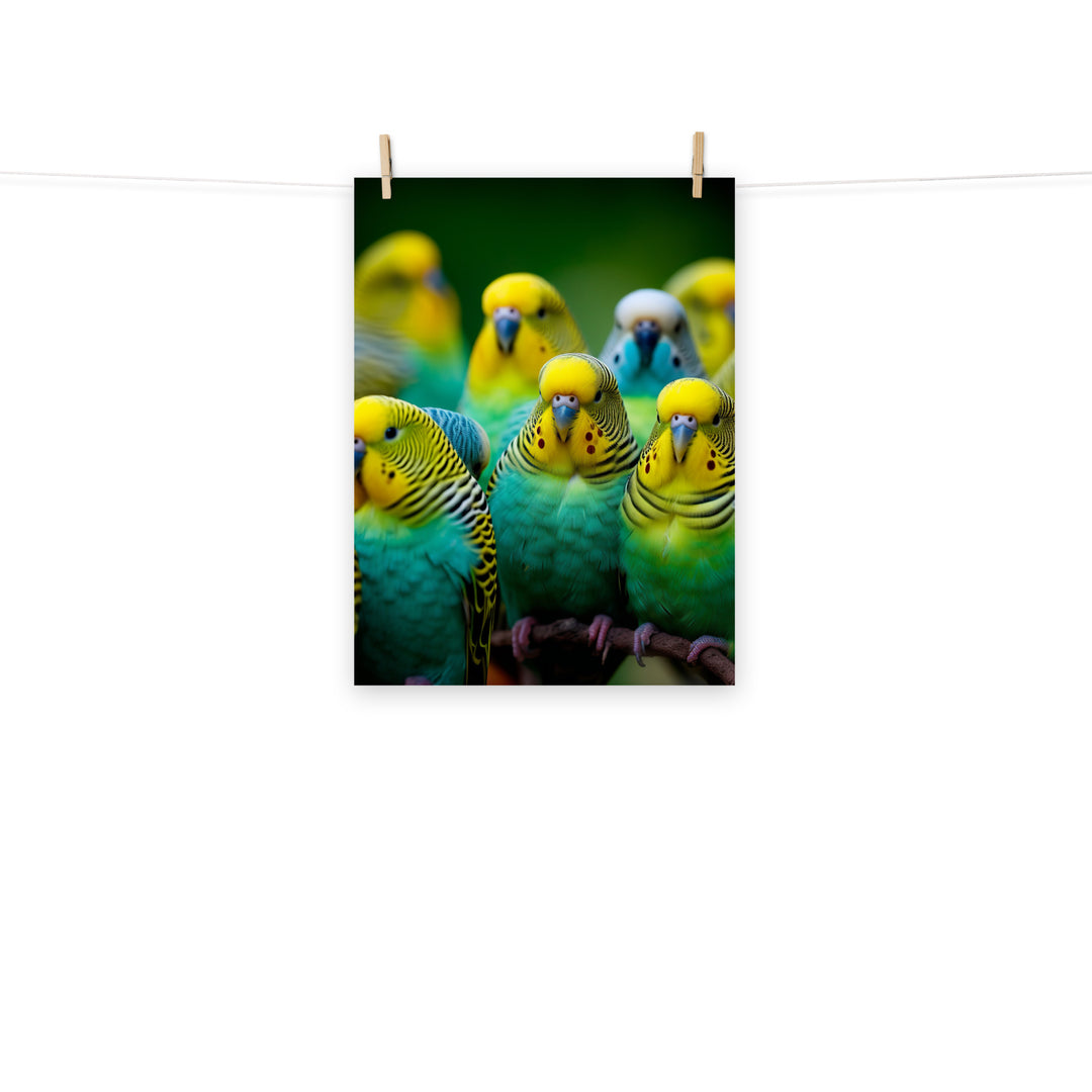Budgerigar Photo paper poster - PosterfyAI.com
