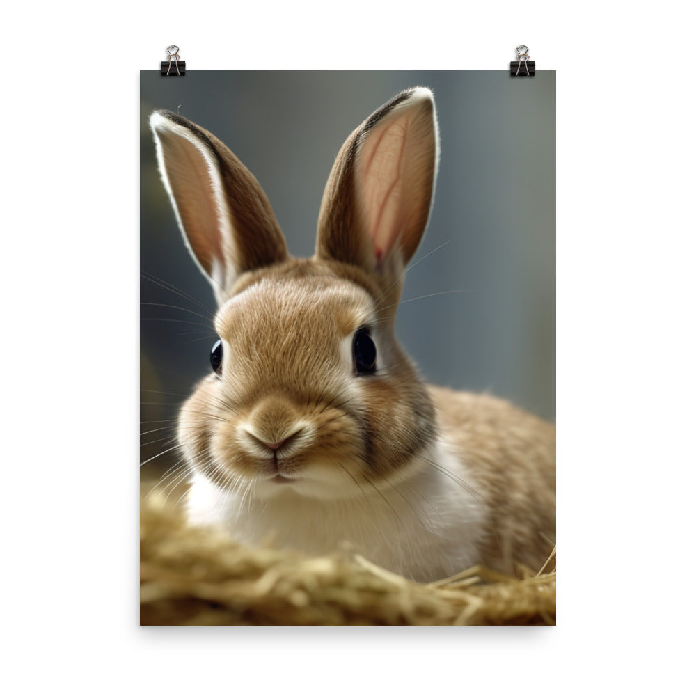 Mini Rex Bunny Photo paper poster - PosterfyAI.com