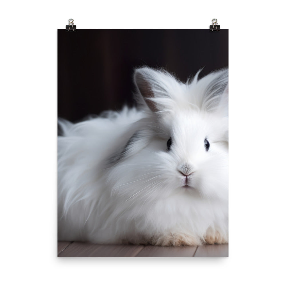 Lionhead Bunny Photo paper poster - PosterfyAI.com