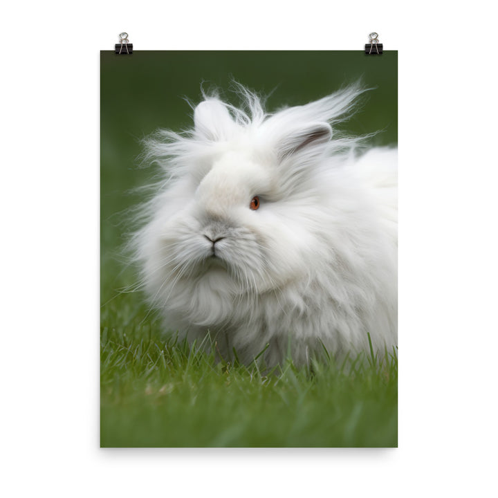 Fluffy Bunny Photo paper poster - PosterfyAI.com