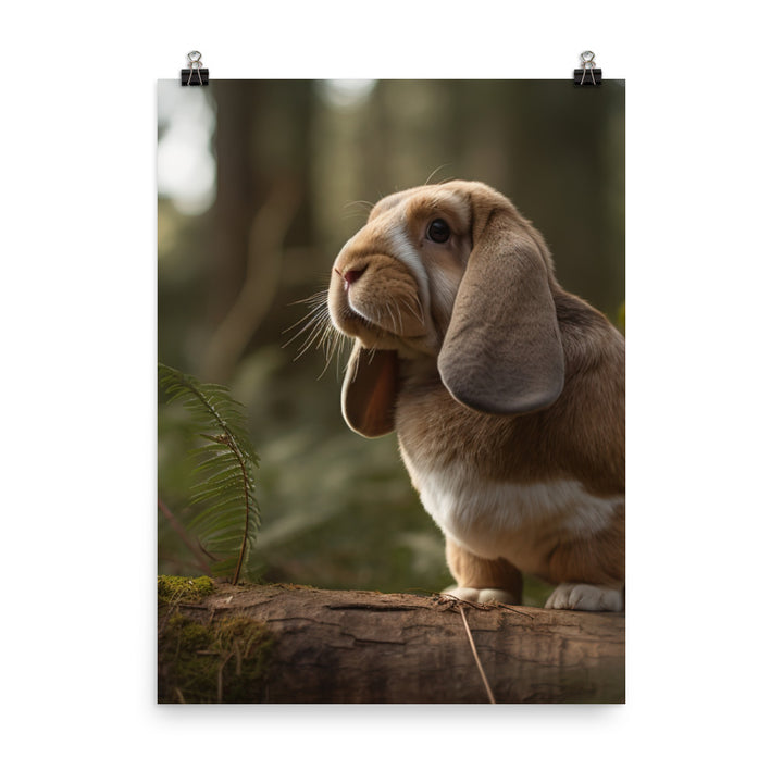 English Lop in Nature Photo paper poster - PosterfyAI.com