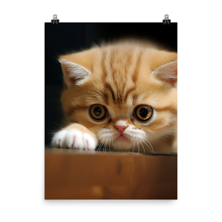 Exotic Shorthair Kitten Photo paper poster - PosterfyAI.com