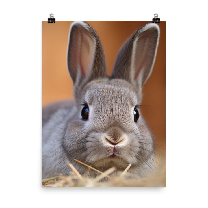 Netherland Dwarf Bunny Photo paper poster - PosterfyAI.com