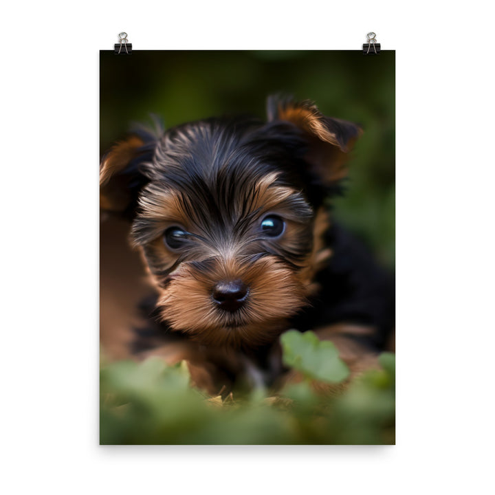 Yorkshire Terrier Pup Photo paper poster - PosterfyAI.com