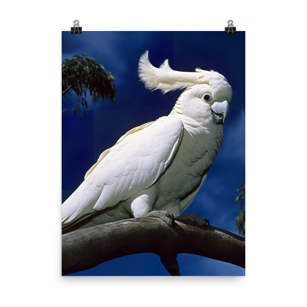 Snowy White Cockatoo Photo paper poster - PosterfyAI.com